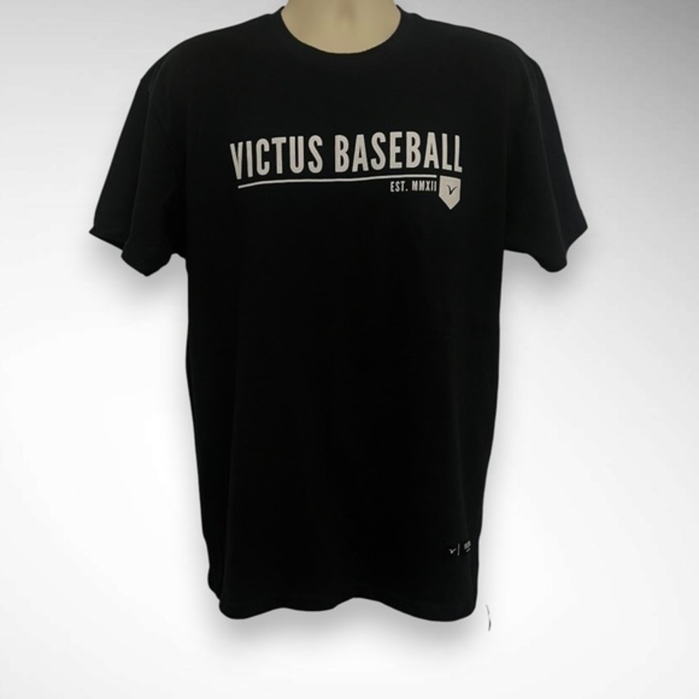VICTUS BASEBALL Men's Black Short Sleeve‎ T-Shirt Large | EUC